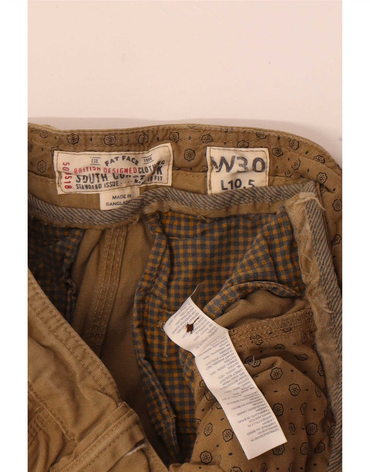 Pantaloni scurți chino pentru bărbați Fat Face W30, bumbac mediu bej