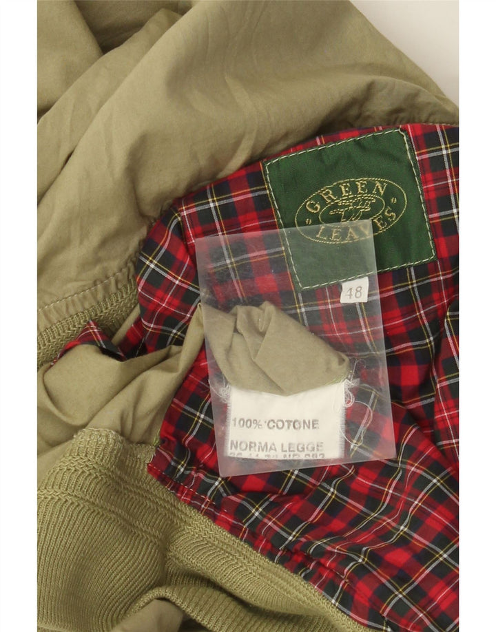 Jachetă bomber pentru bărbați Green Leaves IT 48 Medium Khaki Bumbac