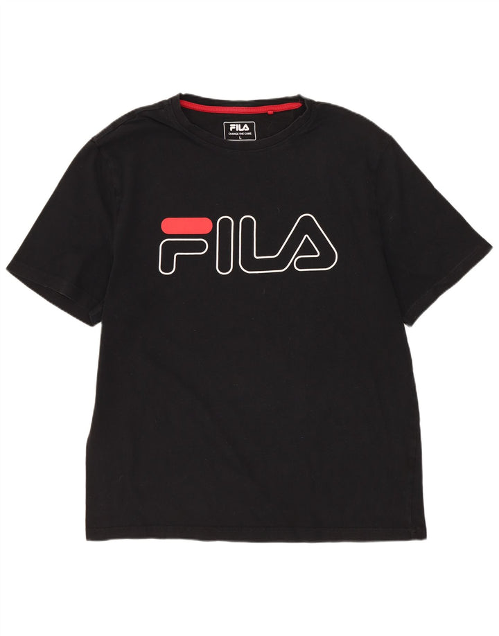 Tricou grafic pentru bărbați FILA Top mare negru