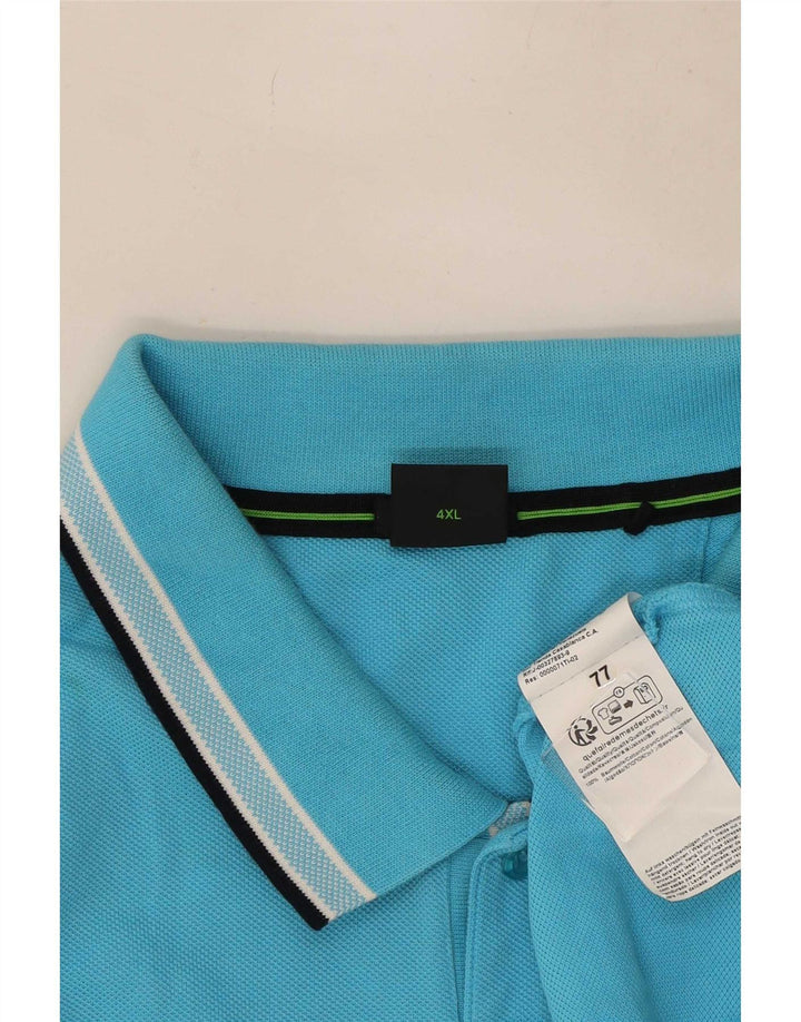 Tricou polo pentru bărbați Hugo Boss 4XL, bumbac albastru