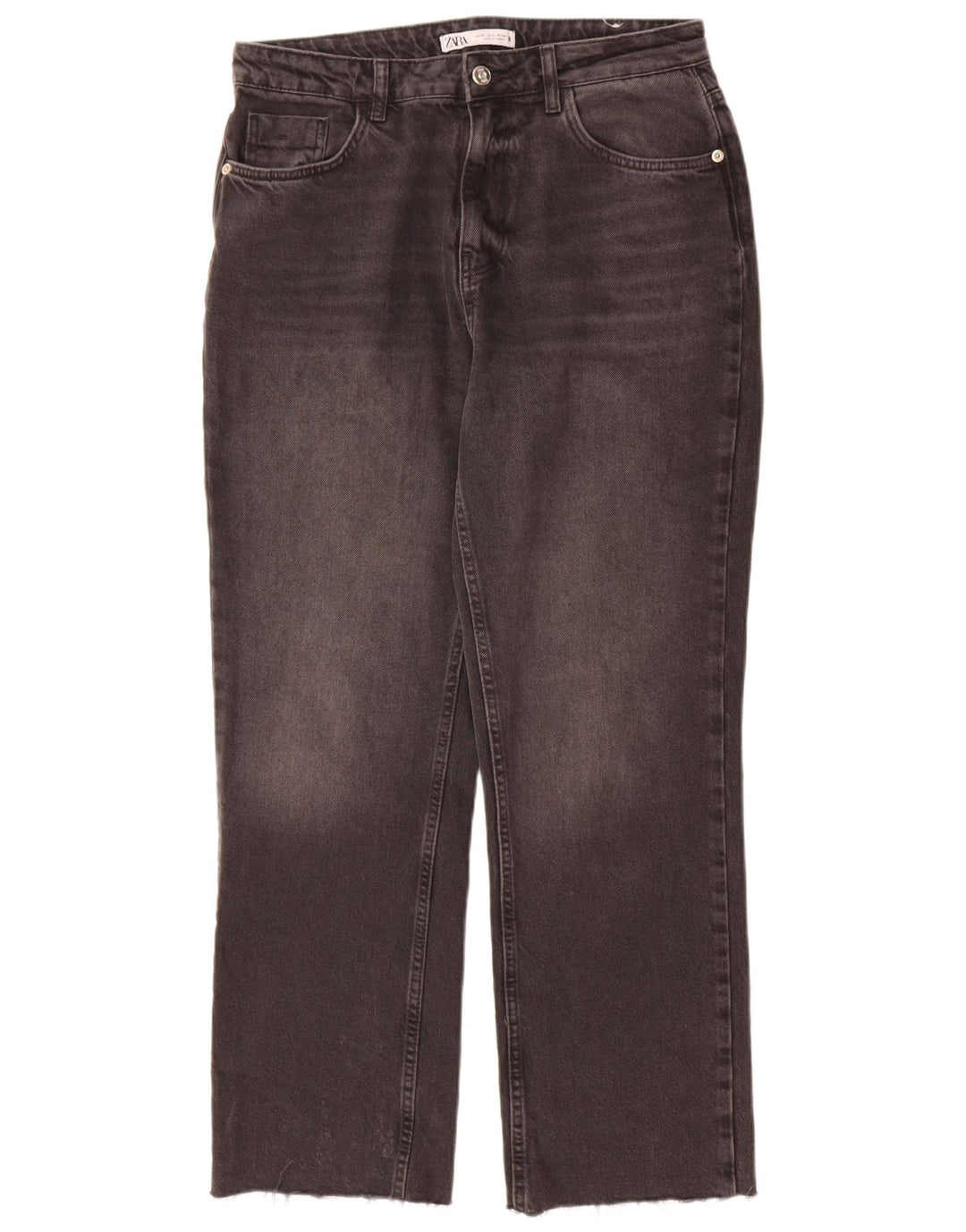 Blugi drepti pentru femei Zara EU 40 Medium W30 L29 Bumbac gri