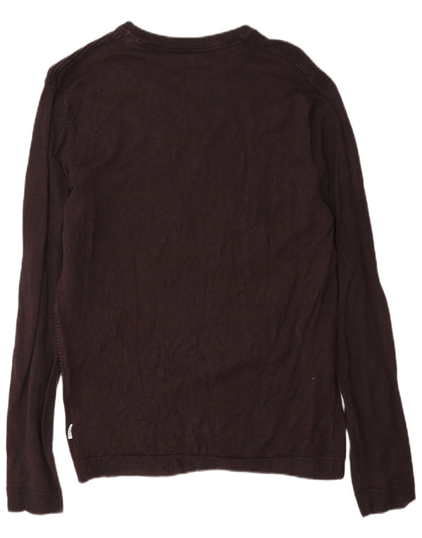 Pulover Jack & Jones pentru bărbați Core Regular Fit, cu gât de barcă, burgundă medie
