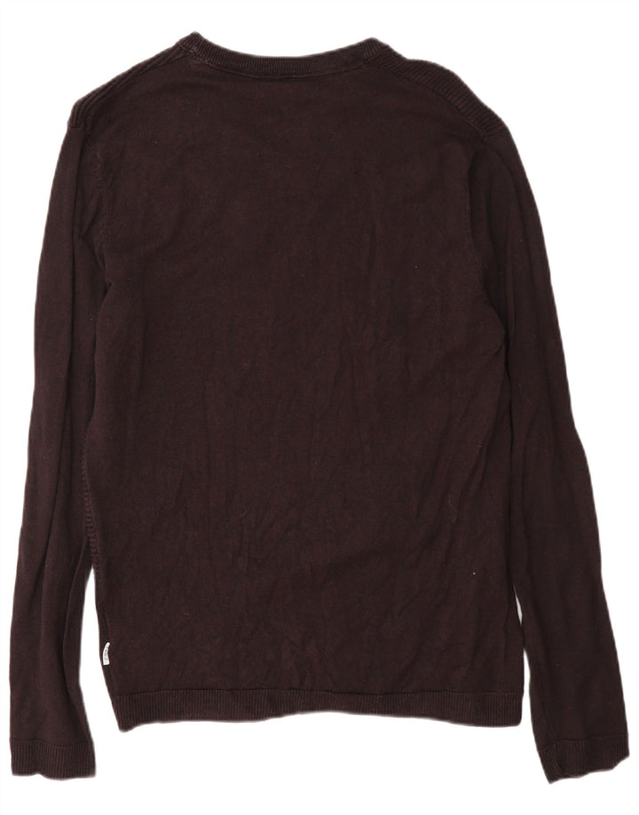 Pulover Jack & Jones pentru bărbați Core Regular Fit, cu gât de barcă, burgundă medie