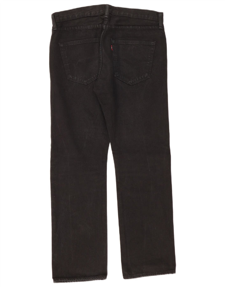 Blugi drepti pentru bărbați Levi's W32 L30 bumbac negru
