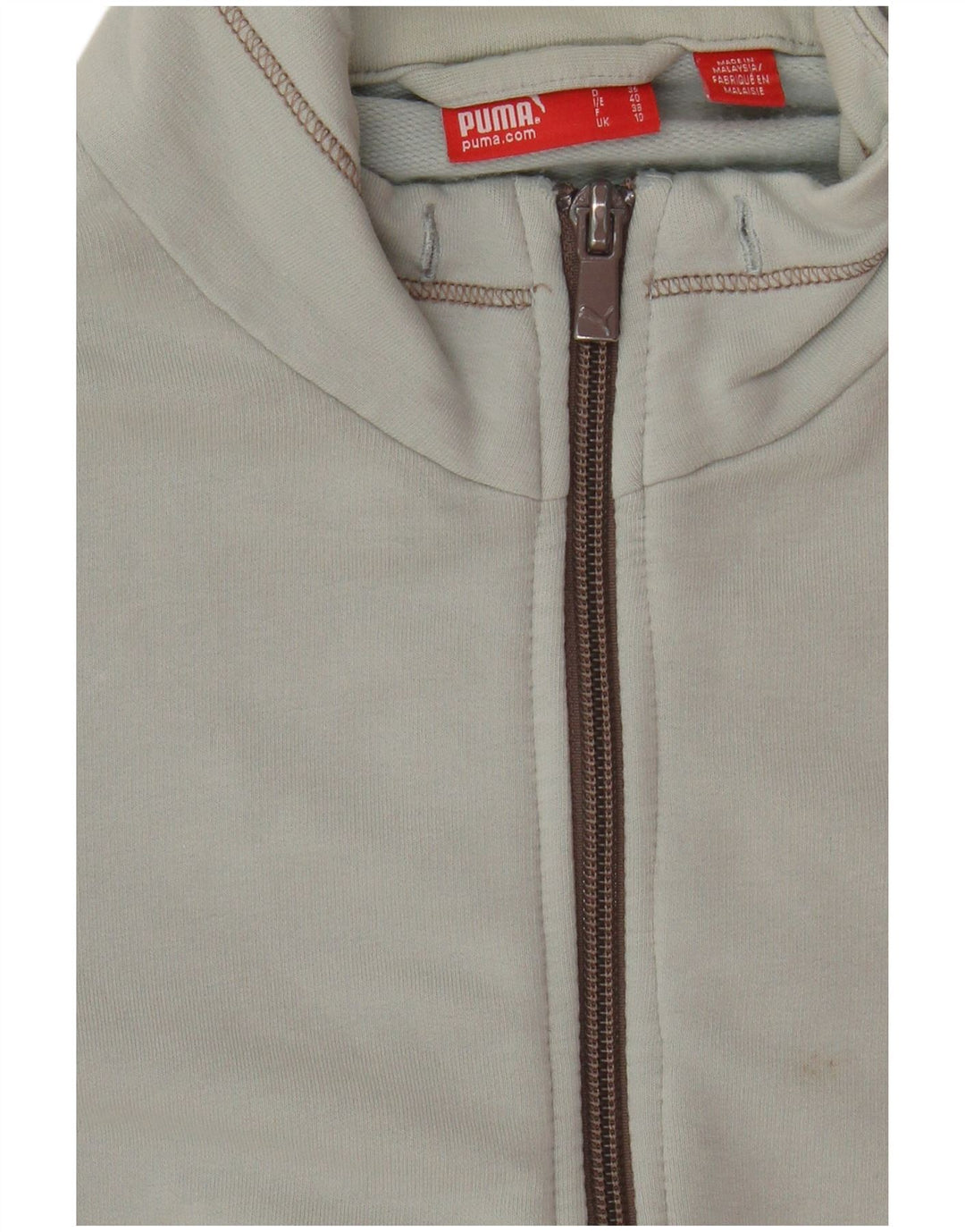 Jachetă de trening Puma pentru femei UK 10, bumbac gri mic