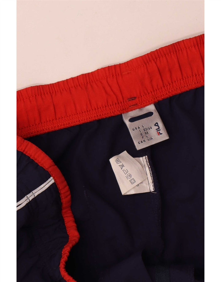 Pantaloni de trening Fila pentru bărbați, mari, albastru, poliamidă