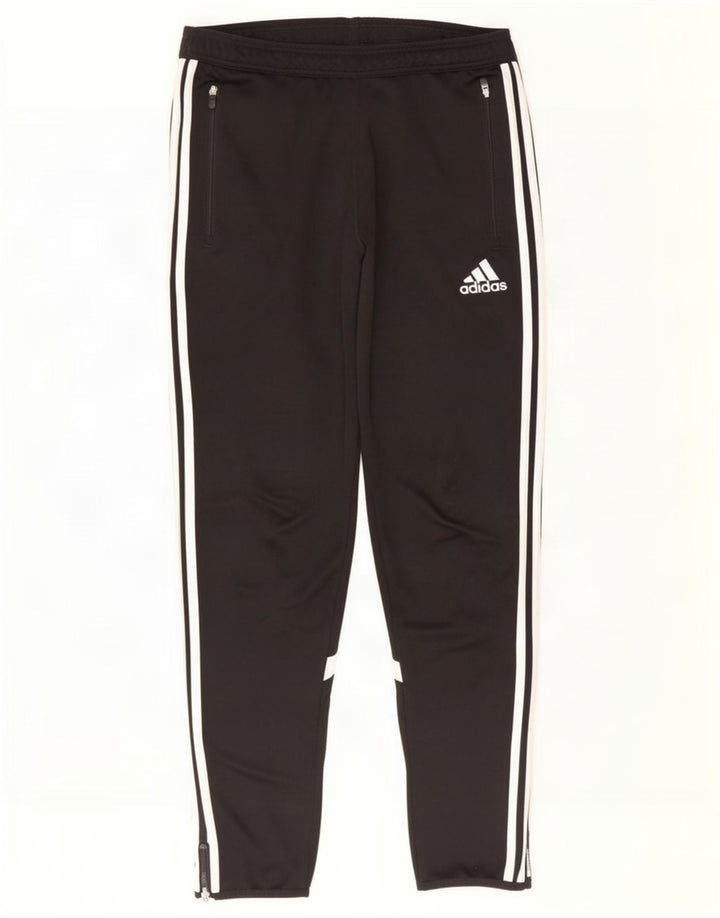 Pantaloni de trening Adidas Climalite pentru bărbați, negru mediu, poliester bloc de culoare