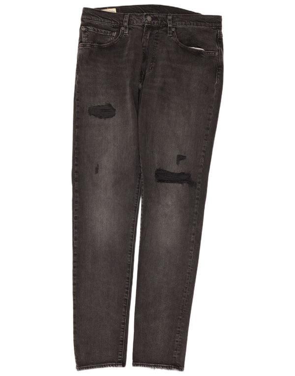 Levi's 512 blugi conici învechiți pentru bărbați, W34 L34, bumbac gri