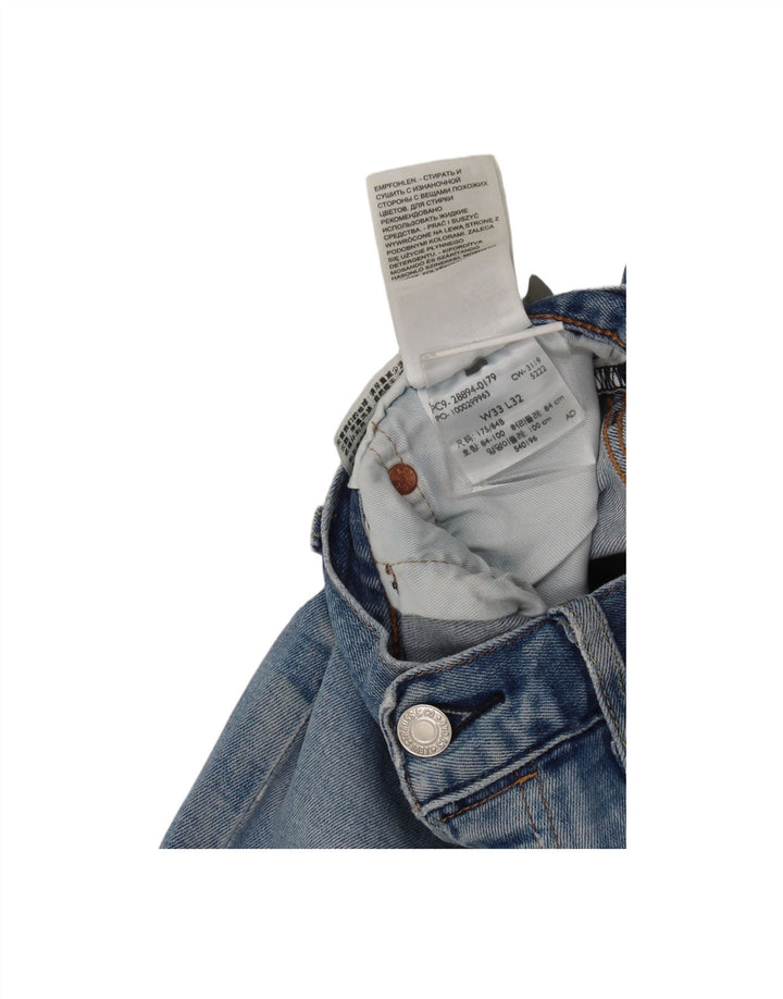 LEVI'S Womens 501 Straight Jeans W33 L27 Blue Cotton