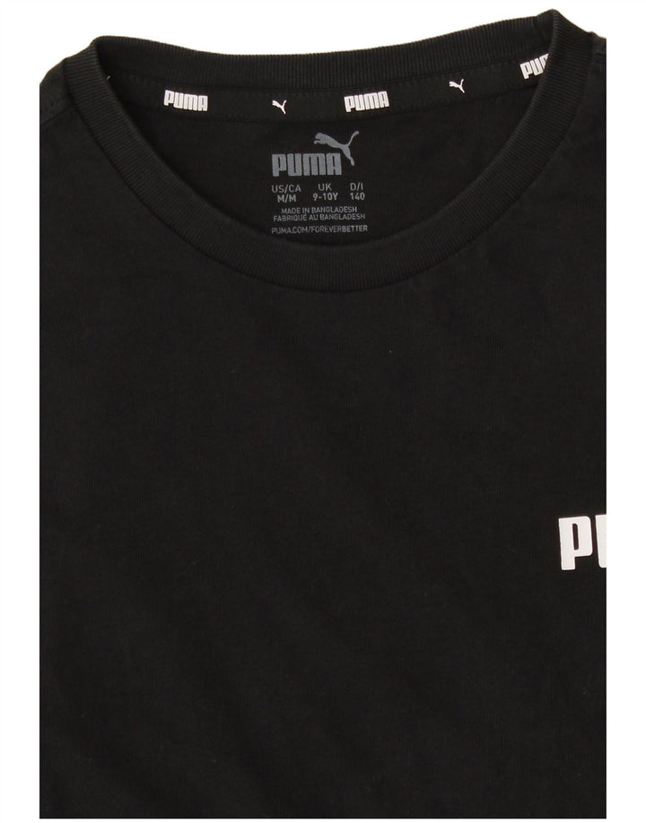 PUMA Boys Graphic Top Long Sleeve 9-10 Years Black
