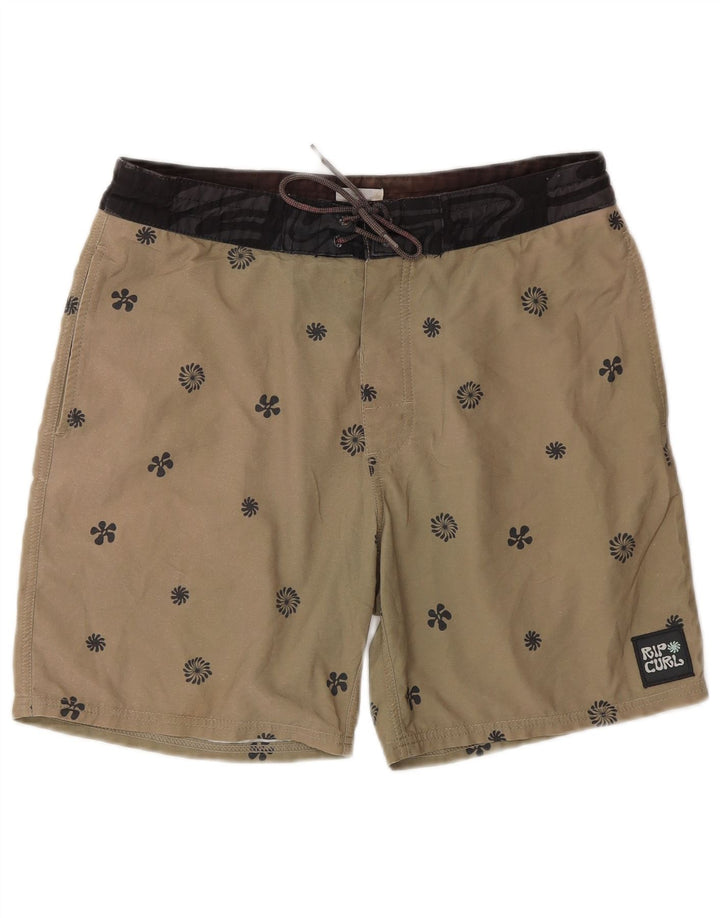 Pantaloni scurți de înot Rip Curl pentru bărbați XS poliester floral, bej