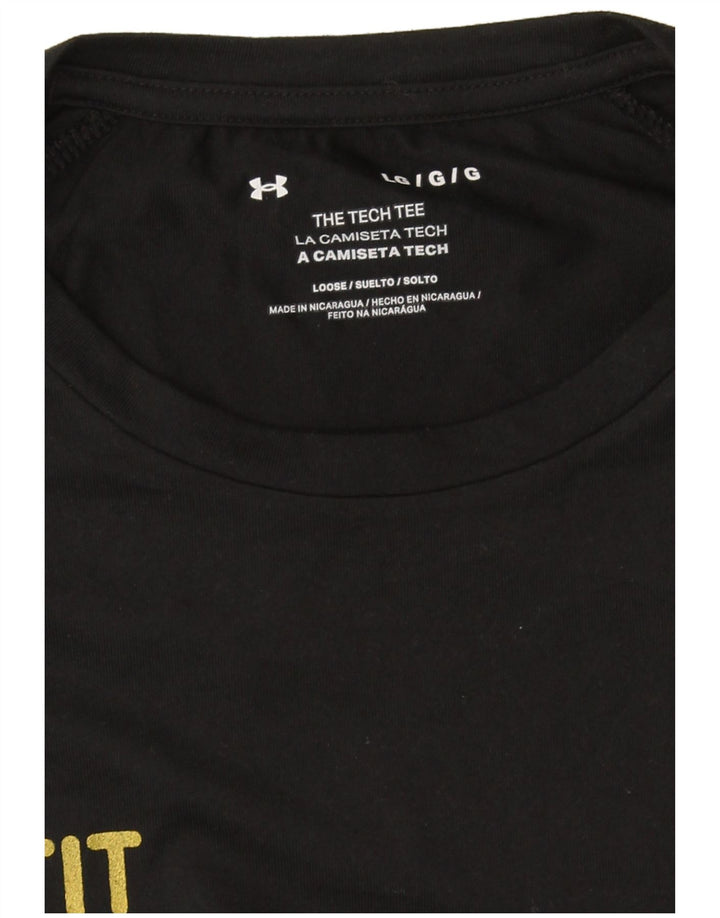 Tricou grafic Under Armour pentru bărbați Top mare negru