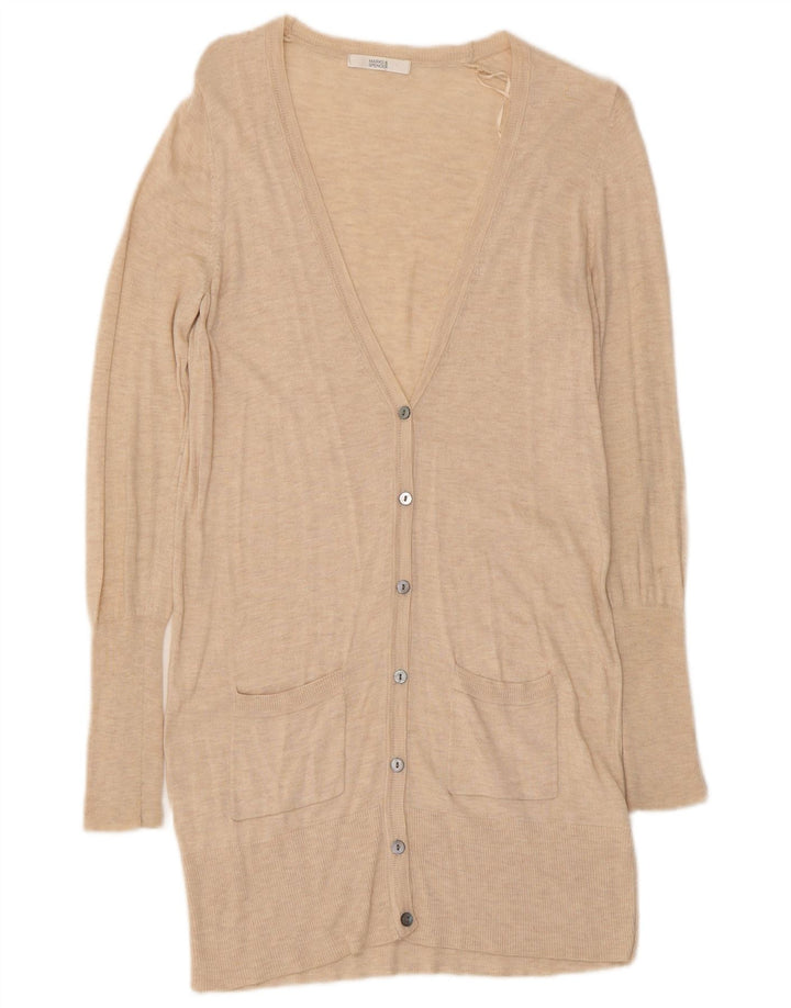 Pulover cardigan cu paragate pentru femei Marks & Spencer UK 12 Medium Bej cu pete