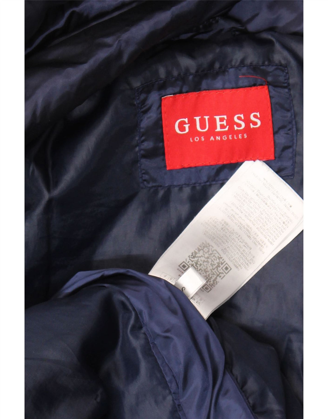 Palton căptușit cu glugă supradimensionat pentru femei Guess UK 10 Poliamidă mică bleumarin