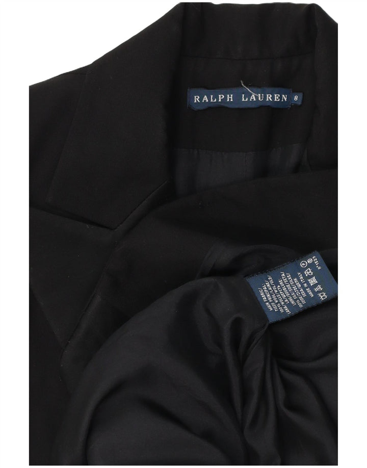 Jachetă pentru femei Ralph Lauren, cu 1 nasture, lână neagră medie US 8