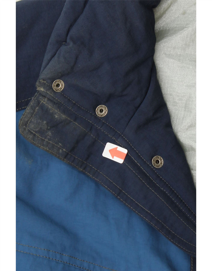 COLMAR Mens Loose Fit Windbreaker Jacket IT 46 Small Navy Blue Colourblock Vintage Colmar and Second-Hand Colmar from Messina Hembry 