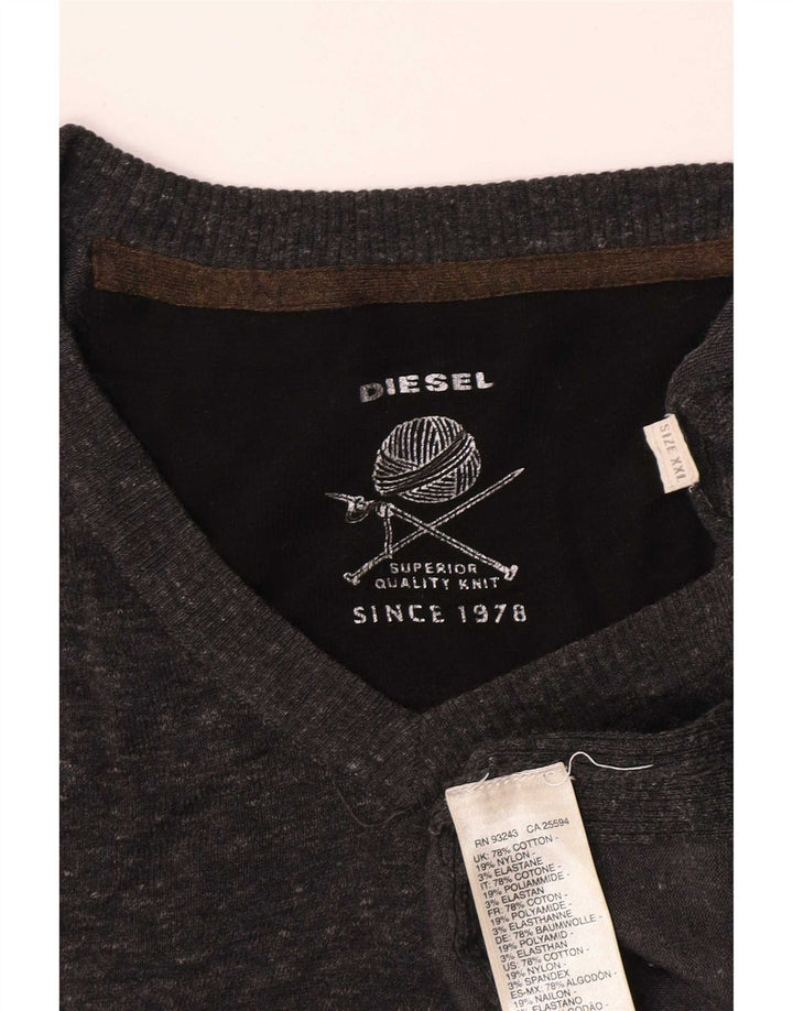 Pulover cu decolteu în V Diesel pentru bărbați, bumbac gri 2XL