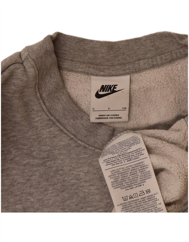 Hanorac grafic pentru bărbați Nike Jumper mic, gri, bumbac cu pete
