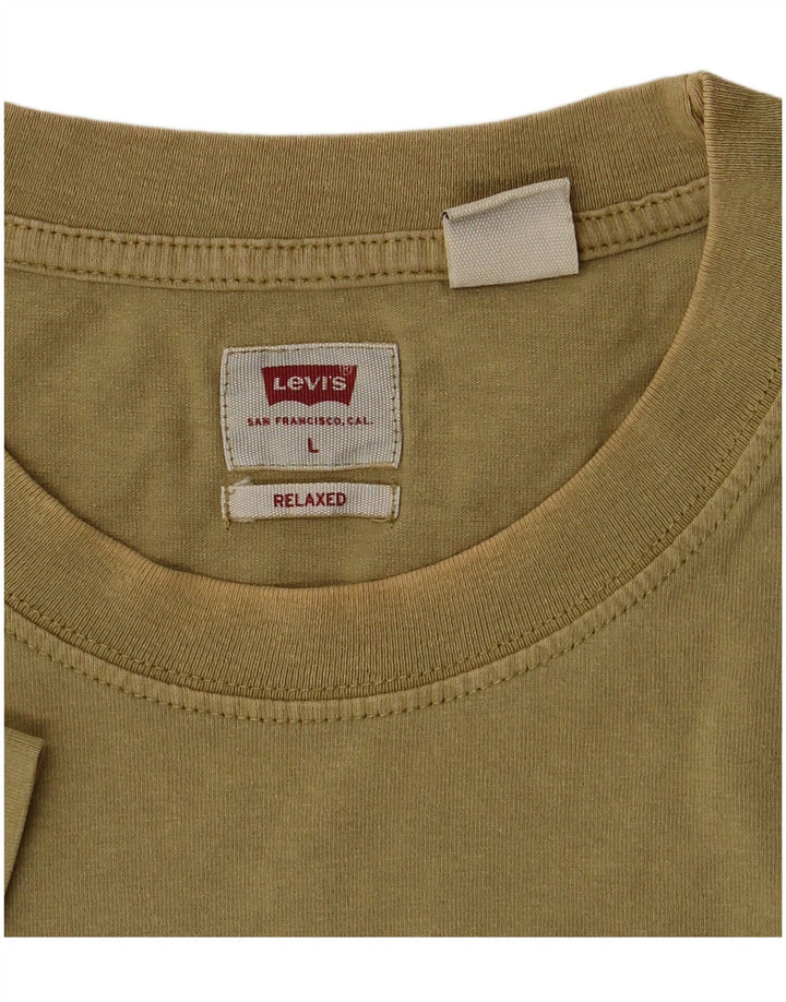 Tricou pentru bărbați Levi's Relaxed Fit Top mare kaki