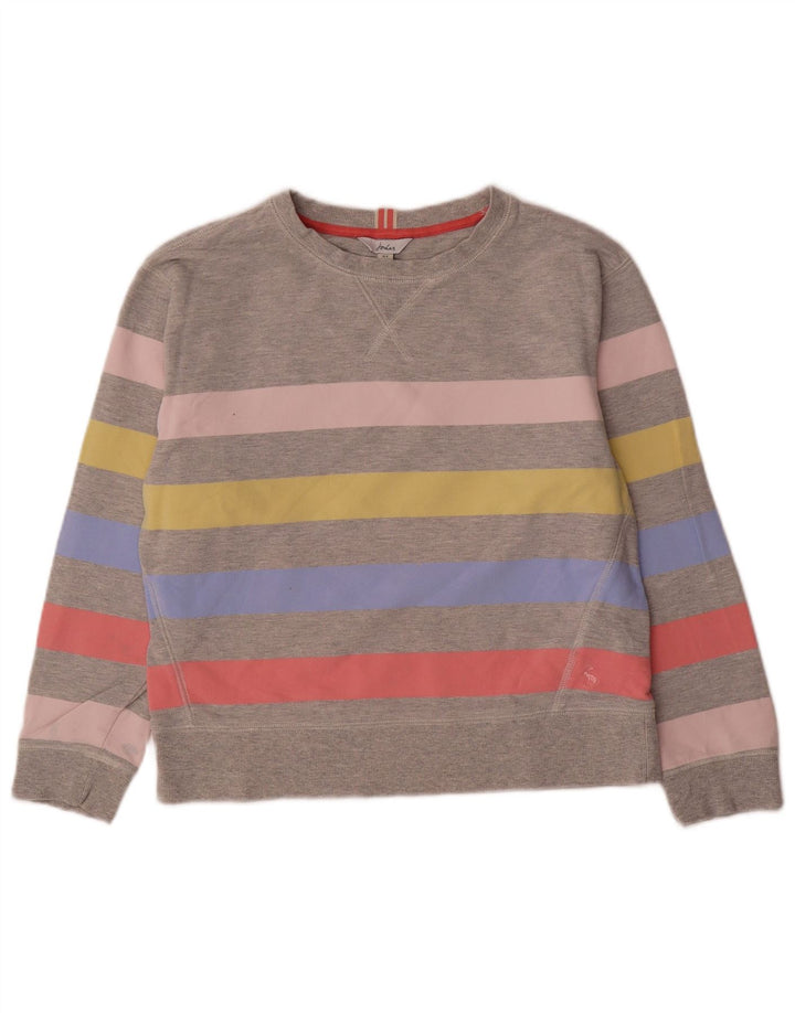 Pulover supradimensionat pentru femei Joules UK 8 Bumbac cu dungi gri mici