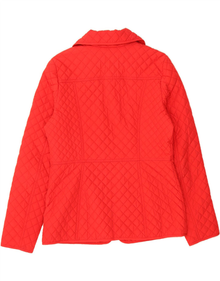 MICHAEL KORS Womens Quilted Jacket UK 14 Medium Red Polyester Vintage Michael Kors and Second-Hand Michael Kors from Messina Hembry 