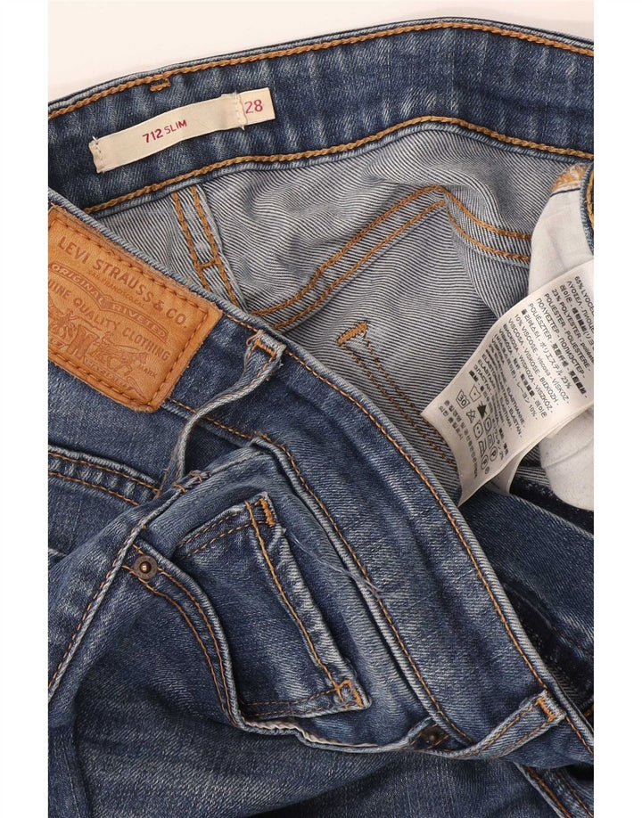 Blugi Levi's 712 Slim pentru femei W28 L32 Lyocell albastru