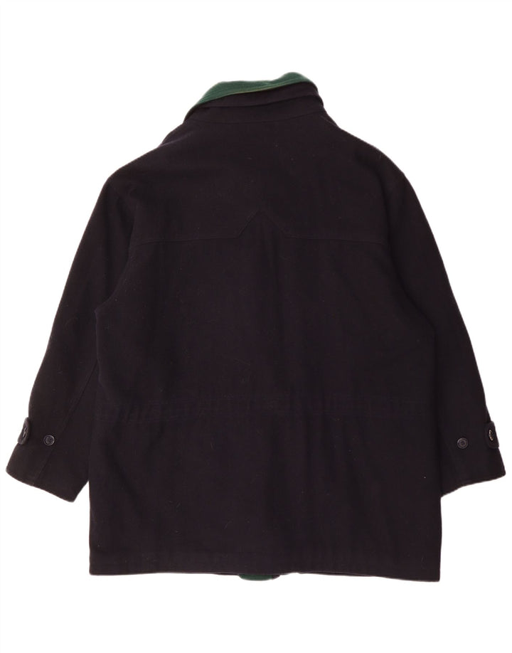 Pardesiu pentru bărbați VINTAGE UK 42 XL Lână bleumarin