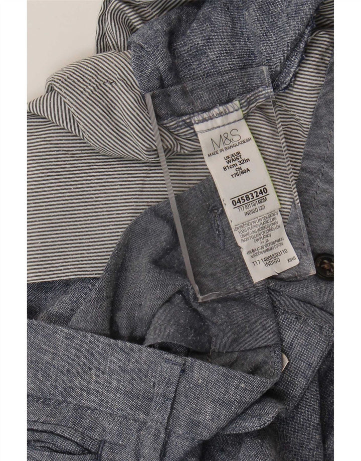 Pantaloni scurți chino pentru bărbați Marks & Spencer W32, in albastru mediu
