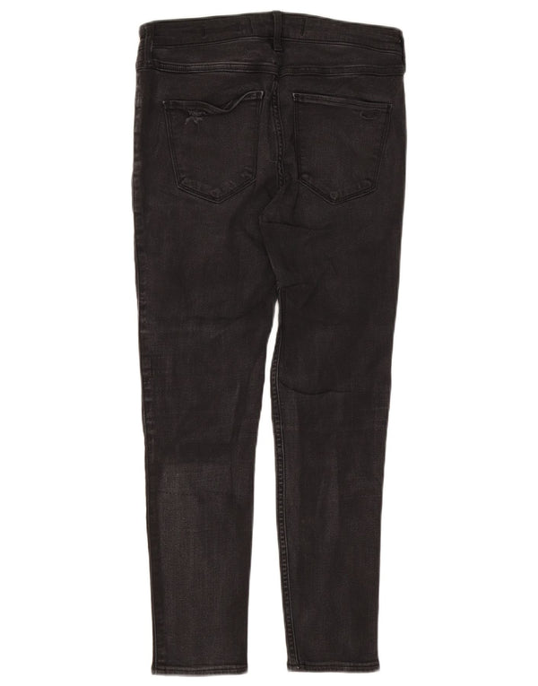 Jeans skinny Hollister pentru femei cu talie înaltă cu jambiere US 9 Medium W29 L26 Negri