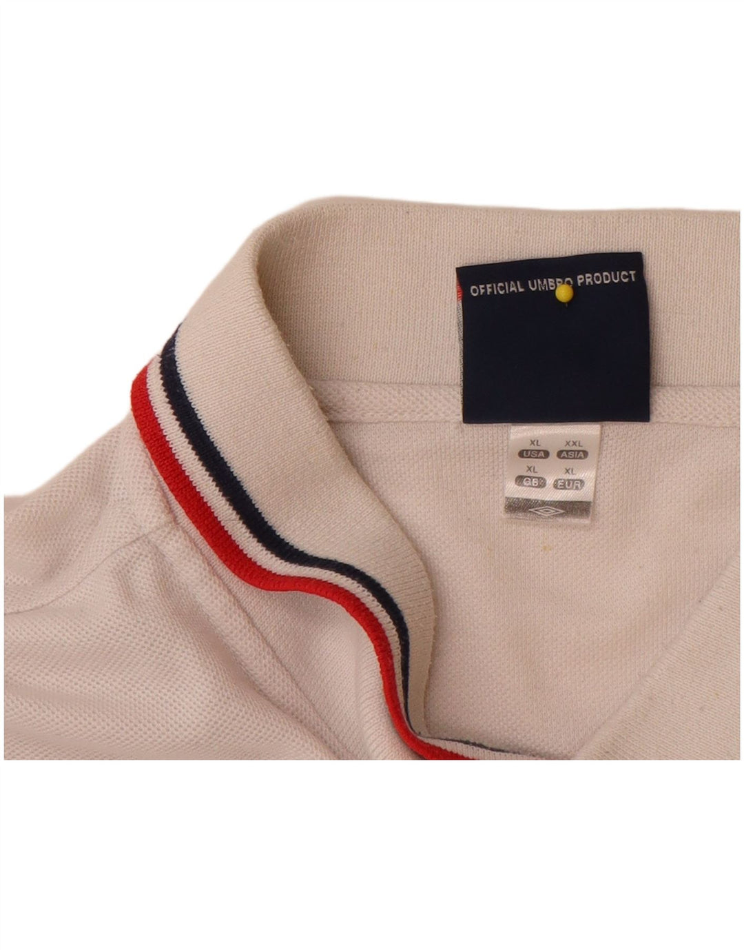 Tricou polo Umbro Anglia XL, alb, poliester