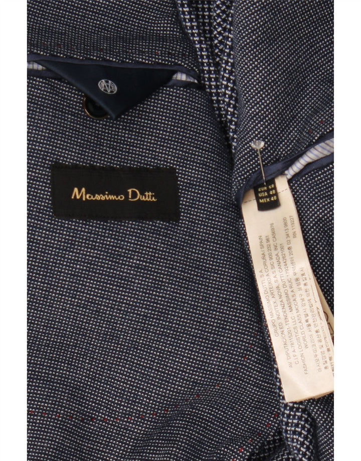 Massimo Dutti Jachetă pentru bărbați cu 2 nasturi EU 58 2XL Bumbac bleumarin