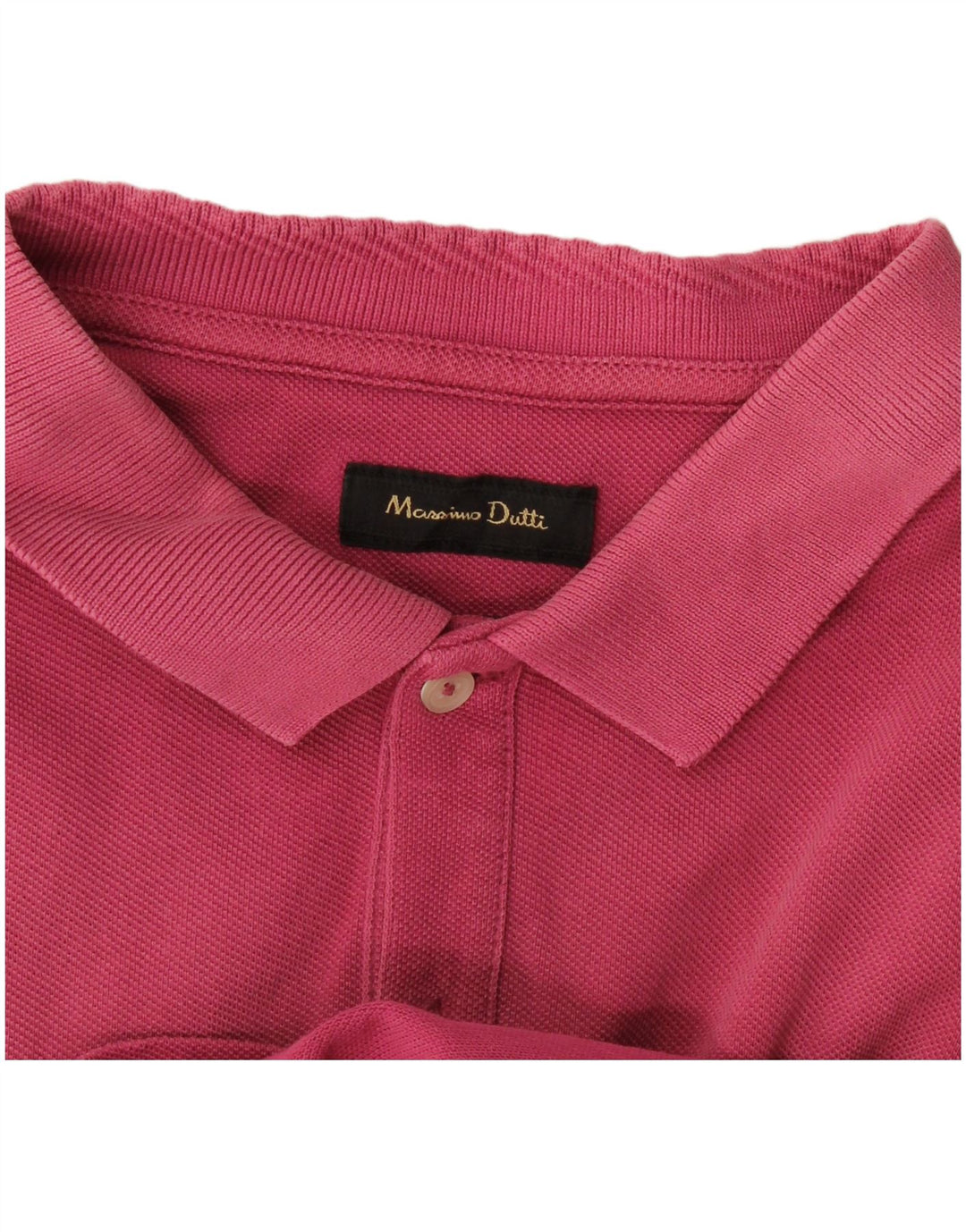 Tricou polo Massimo Dutti pentru bărbați, roz mediu