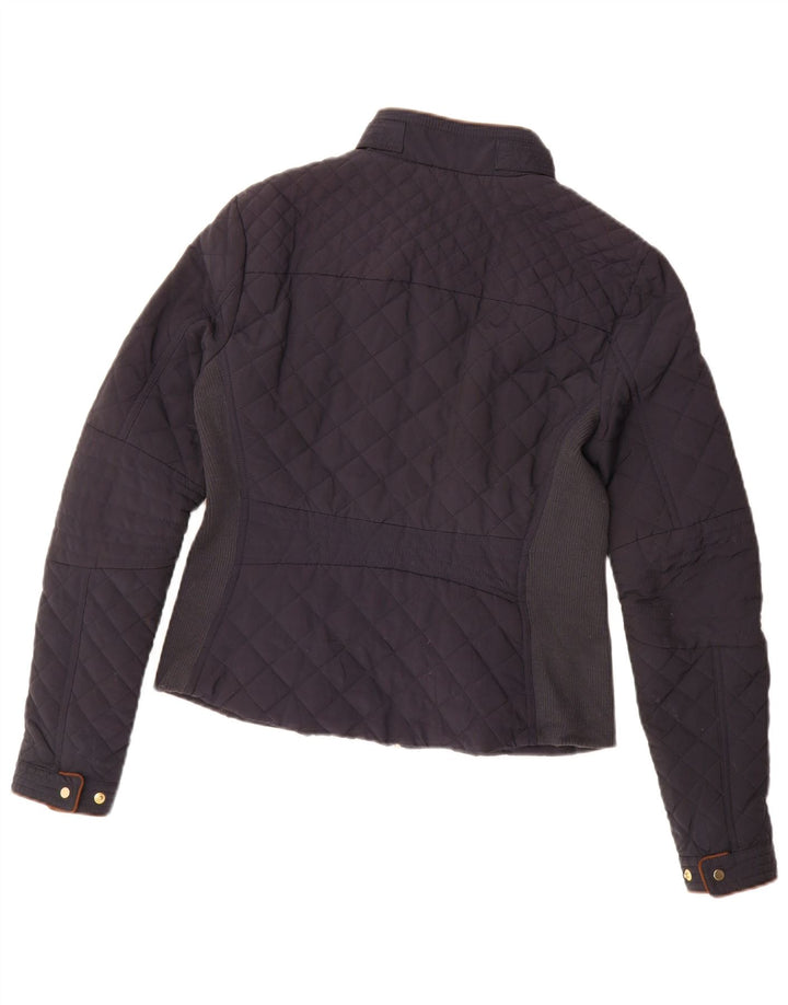 Jachetă matlasată pentru femei Zara UK 14 Medium Bleumarin Colorblock