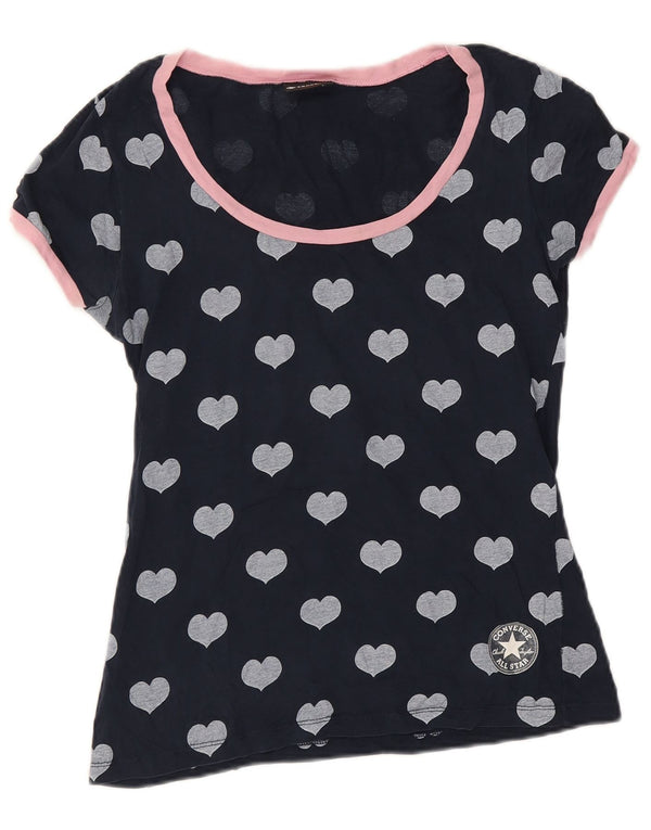 Tricou Converse pentru femei cu model abstract Top UK 12 Medium Bleumarin Inimă