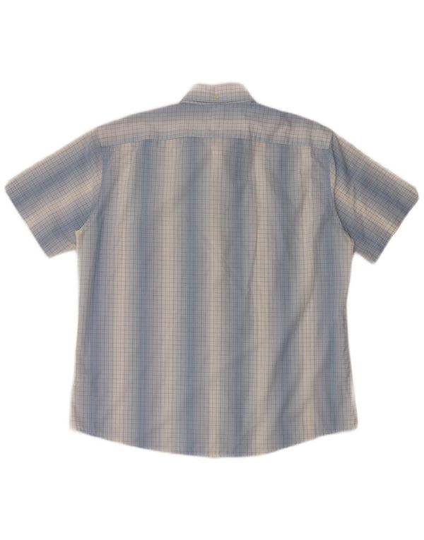 Cămașă cu mânecă scurtă pentru bărbați Ben Sherman, bumbac vichy albastru 4XL