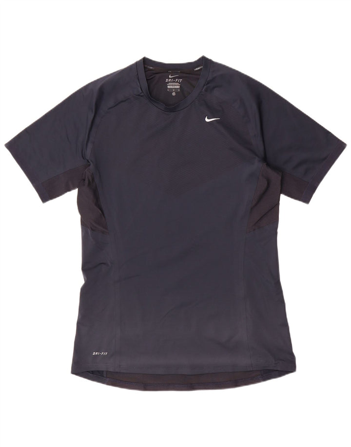 Tricou Nike Dri Fit pentru femei Top UK 14 Medium Bleumarin Colorblock