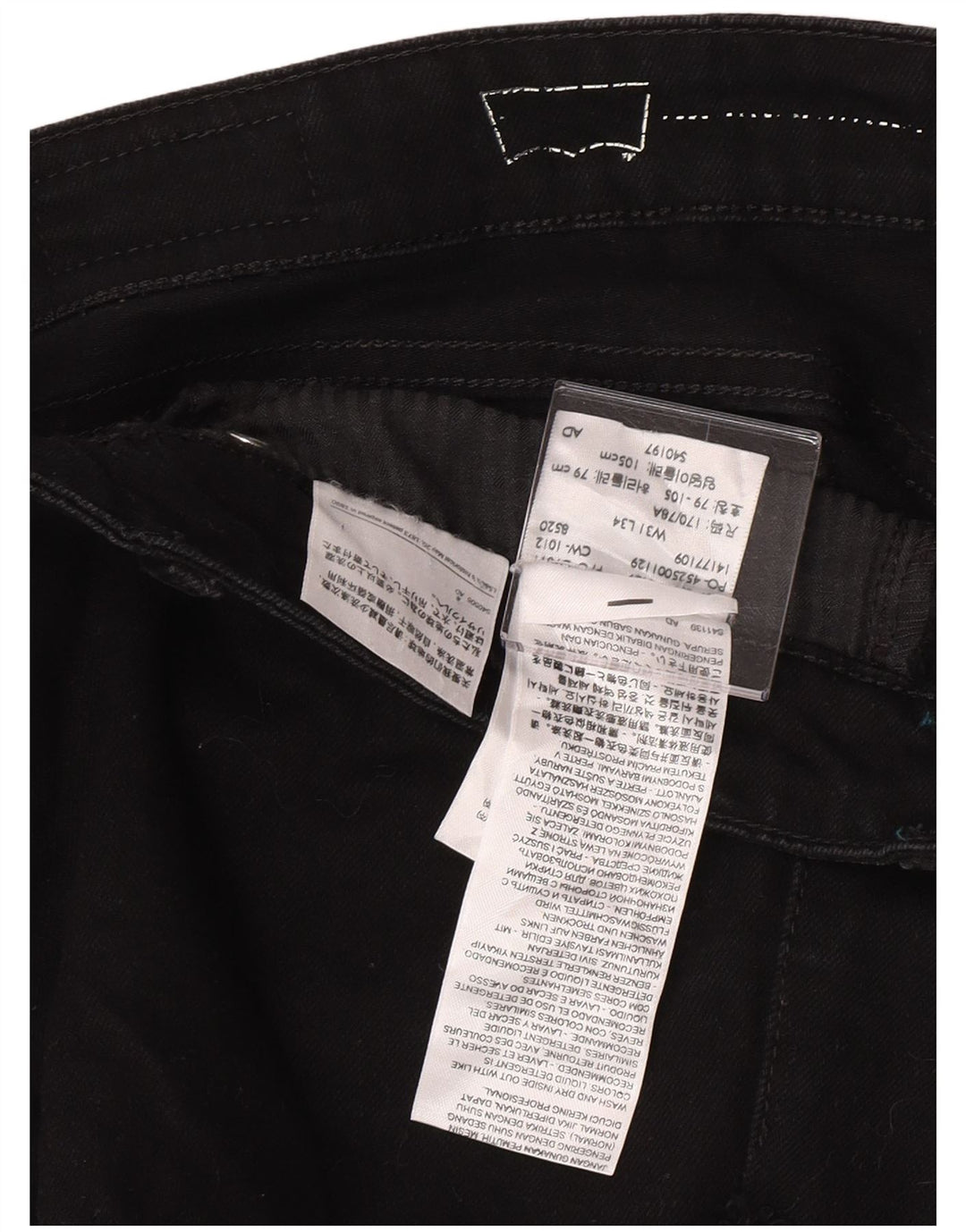 Pantaloni scurți Levi's de denim pentru femei W31 bumbac mediu negru