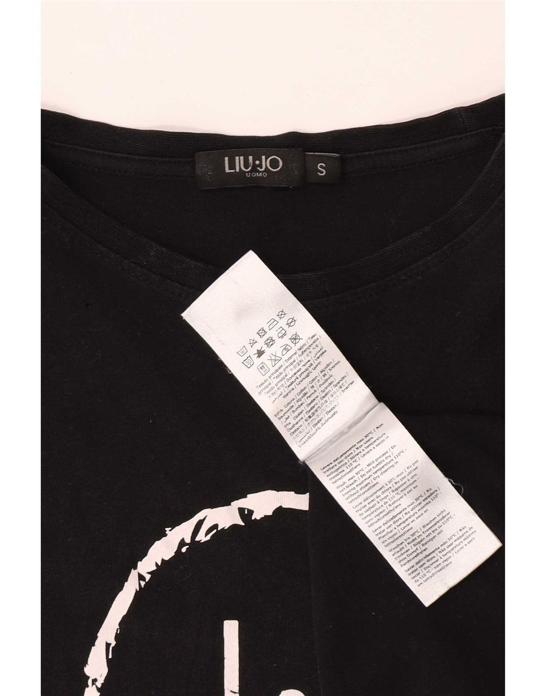 Tricou grafic Liu Jo pentru bărbați Top mic bumbac negru