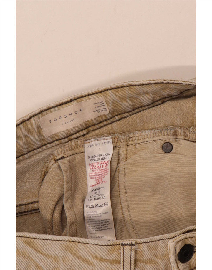 Topshop blugi de dama cropped W26 L25 bumbac bej