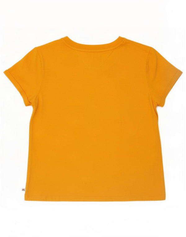 Tricou Tommy Hilfiger pentru femei Top UK 14 Medium Orange Bumbac