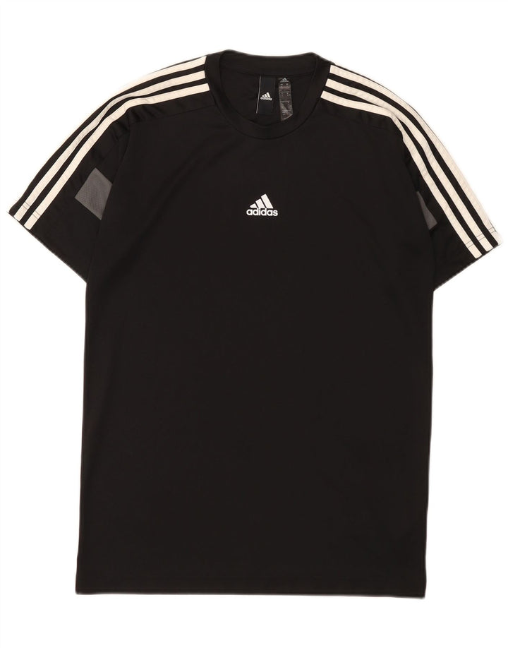 Tricou Adidas Aeroready pentru bărbați Top mic, negru, poliester color bloc