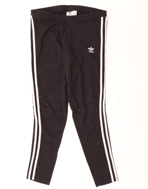 Leggings pentru femei Adidas UK 14 mediu negru bumbac