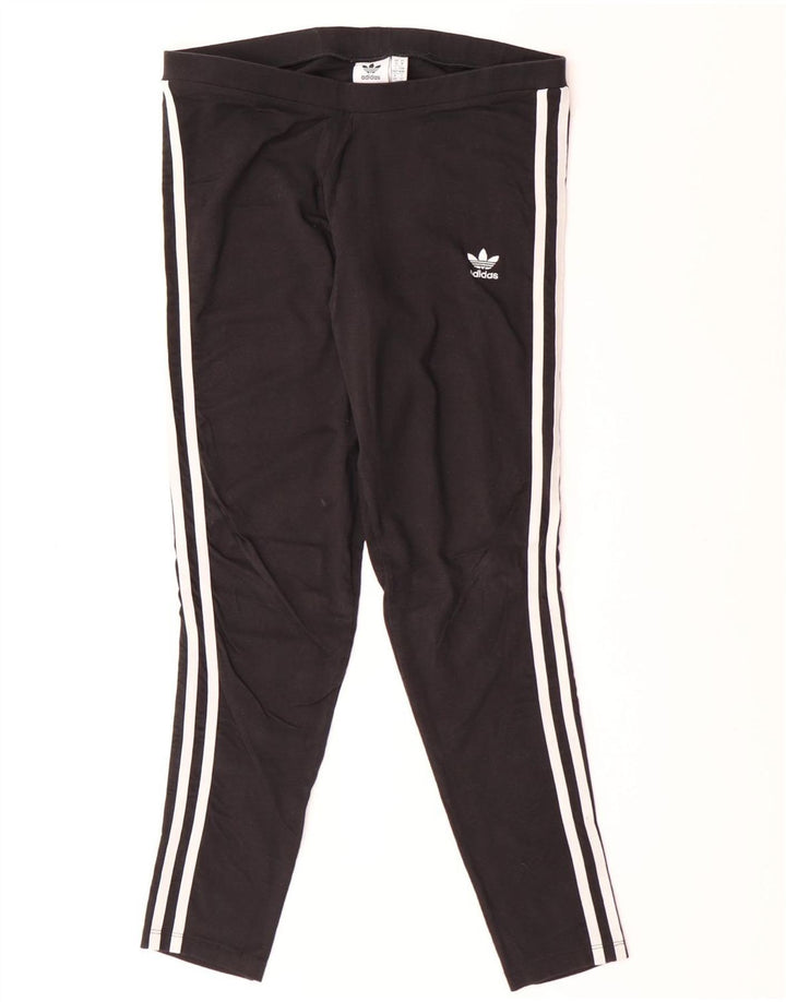 Leggings pentru femei Adidas UK 14 mediu negru bumbac
