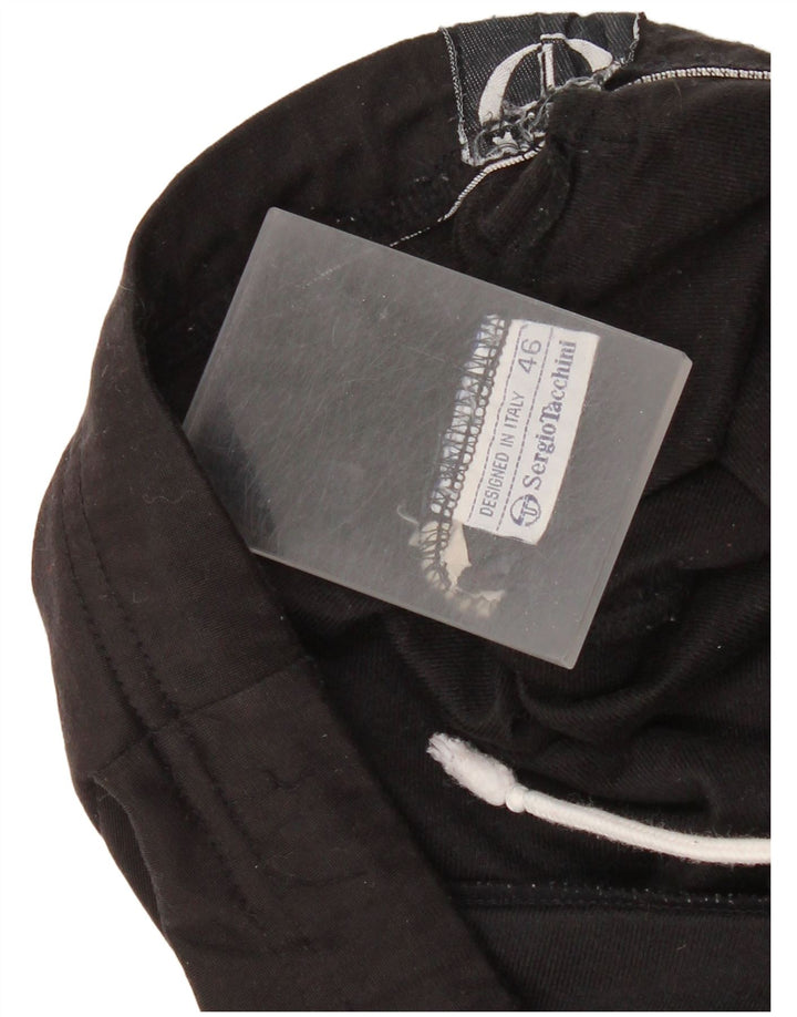 Sergio Tacchini Pantaloni de trening grafic pentru bărbați IT 46 Small Black