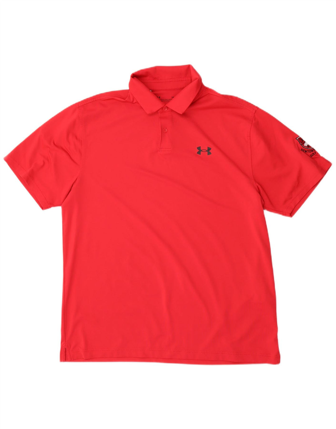 Tricou polo grafic pentru bărbați Under Armour, poliester roșu mare