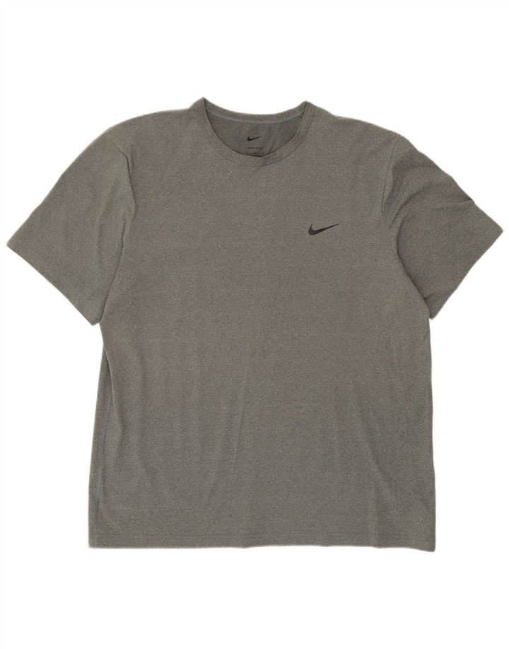 Tricou Nike Dri Fit pentru bărbați Top mare din poliester gri