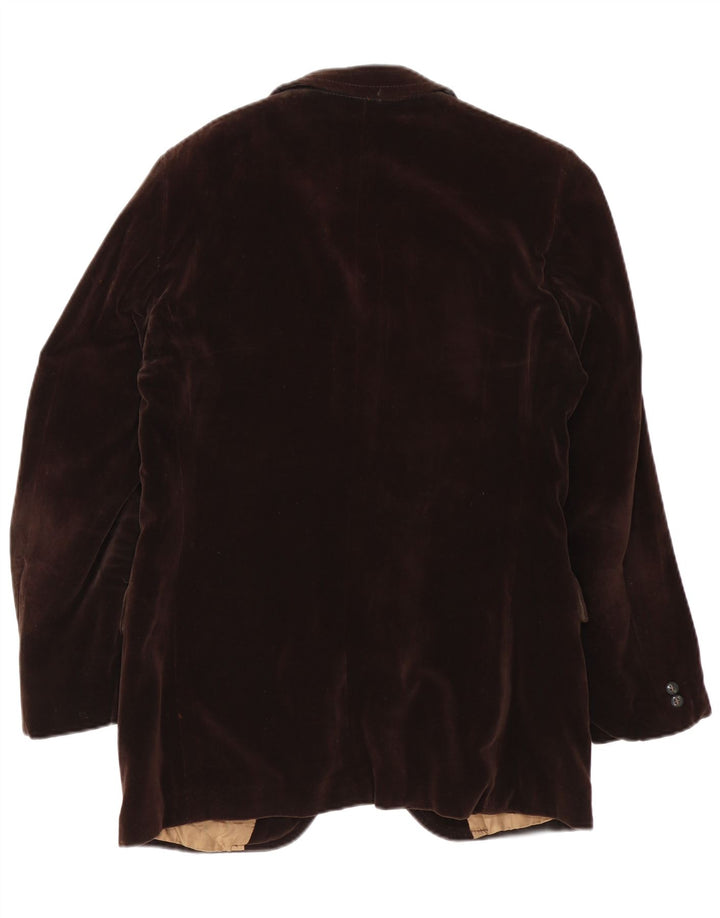 Jachetă vintage pentru bărbați din catifea cu 2 nasturi IT 50 mare maro