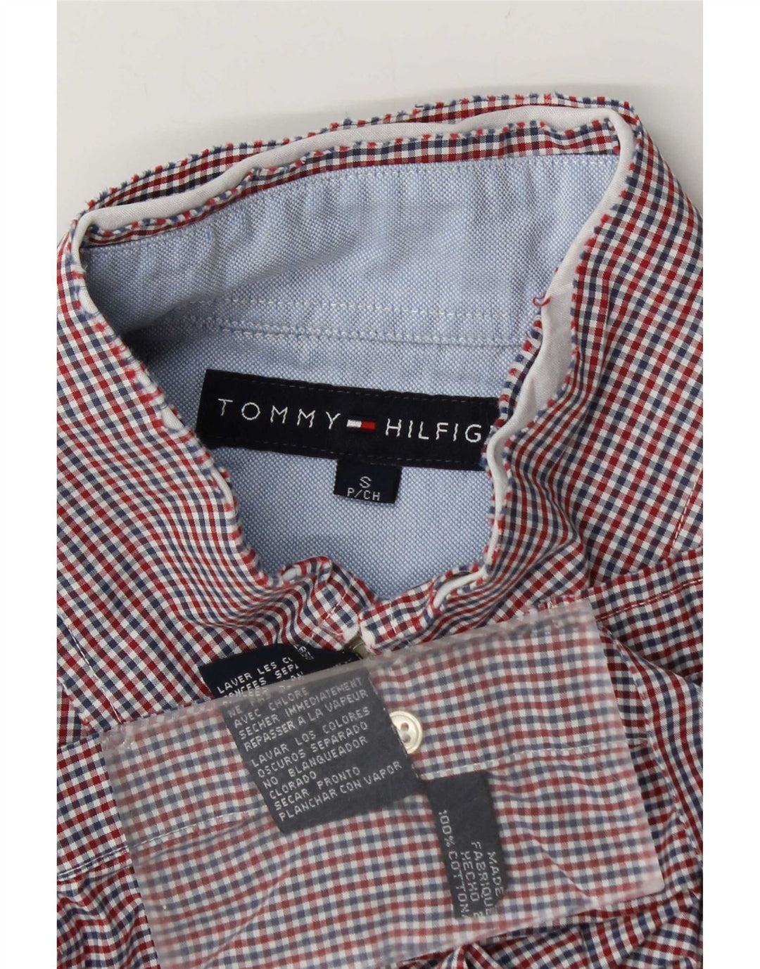 Cămașă Tommy Hilfiger pentru bărbați, din bumbac, roșu, vichy