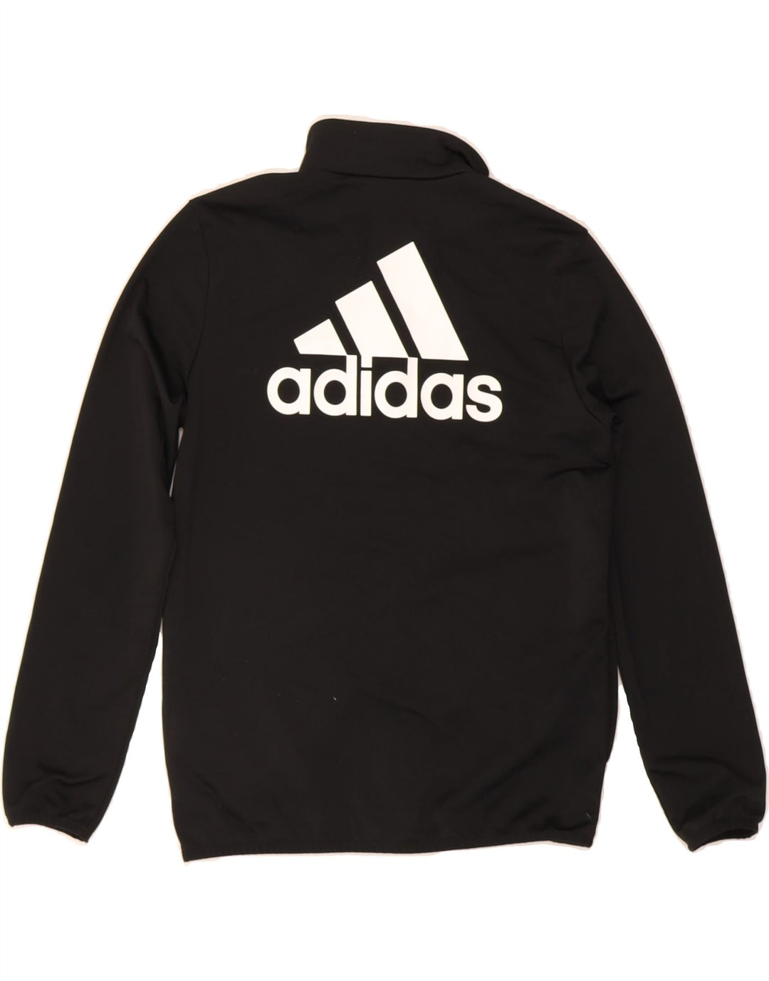 ADIDAS Boys Graphic Tracksuit Top Jacket 11-12 Years Black Polyester Vintage Adidas and Second-Hand Adidas from Messina Hembry 