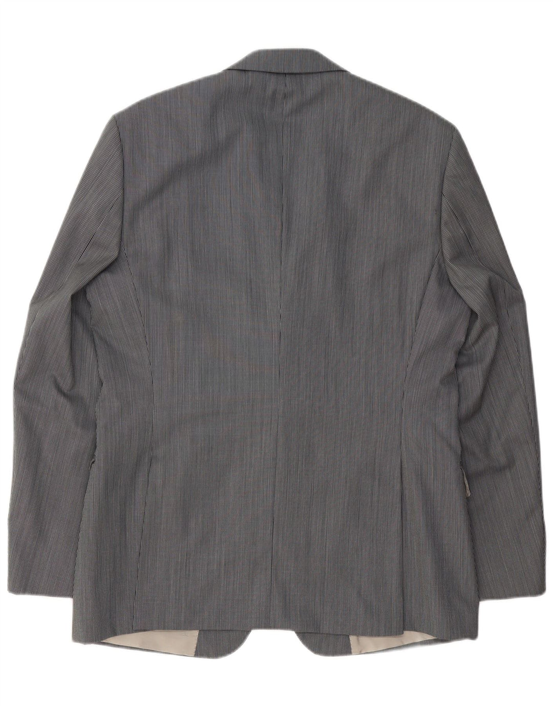 Blazer pentru bărbați Hugo Boss cu 2 nasturi EU 52 XL Lână virgină cu dungi gri